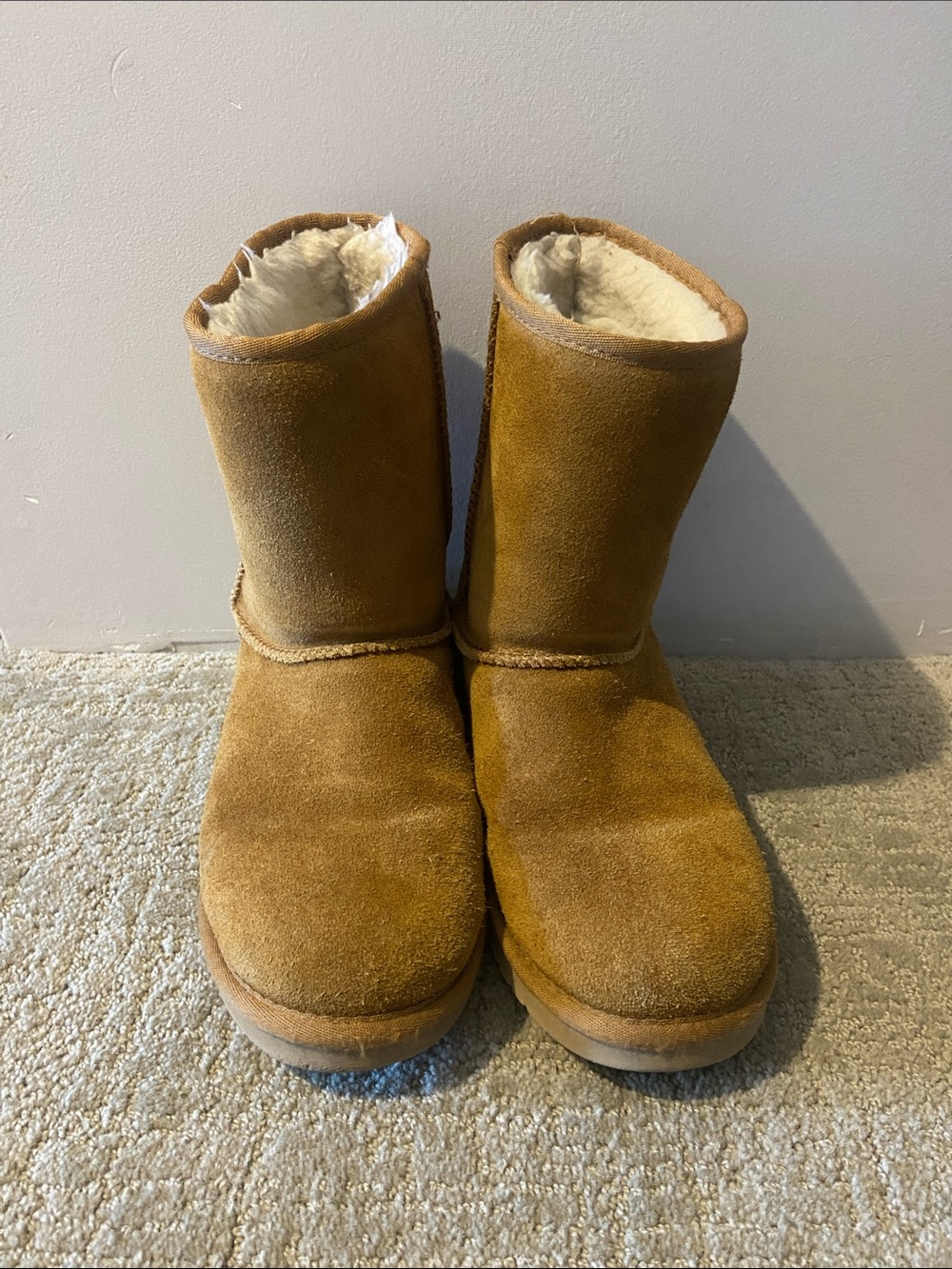 Size 8 Classic Fleece-Lined Boots in Chestnut